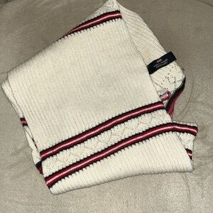 Polo Jeans Company Ivory/Light Beige Scarf Acrylic Wool Blend Cozy Fall Winter